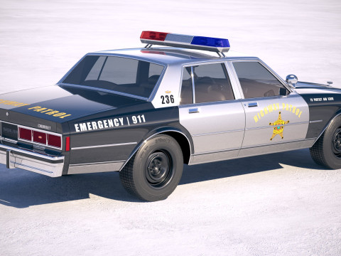 Carro de pol&iacute;cia Chevrolet Caprice 1978 Modelo 3D