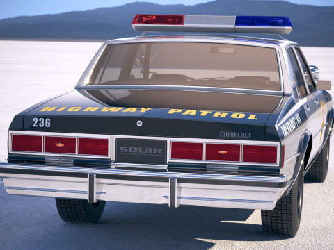 Carro de pol&iacute;cia Chevrolet Caprice 1978 Modelo 3D