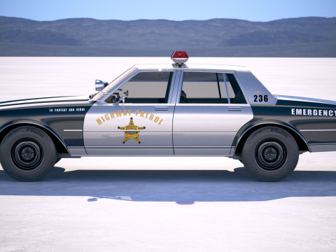 Carro de pol&iacute;cia Chevrolet Caprice 1978 Modelo 3D