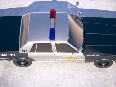 Carro de pol&iacute;cia Chevrolet Caprice 1978 Modelo 3D