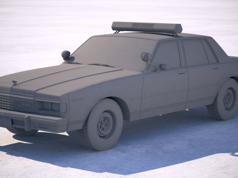Carro de pol&iacute;cia Chevrolet Caprice 1978 Modelo 3D