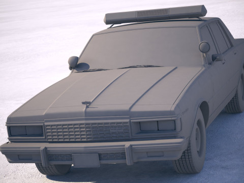 Carro de pol&iacute;cia Chevrolet Caprice 1978 Modelo 3D