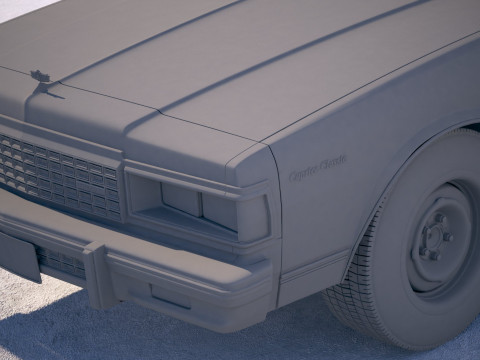 Carro de pol&iacute;cia Chevrolet Caprice 1978 Modelo 3D