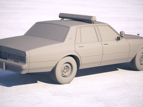 Carro de pol&iacute;cia Chevrolet Caprice 1978 Modelo 3D