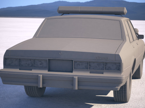 Carro de pol&iacute;cia Chevrolet Caprice 1978 Modelo 3D