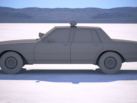 Carro de pol&iacute;cia Chevrolet Caprice 1978 Modelo 3D