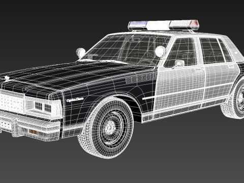 Carro de pol&iacute;cia Chevrolet Caprice 1978 Modelo 3D