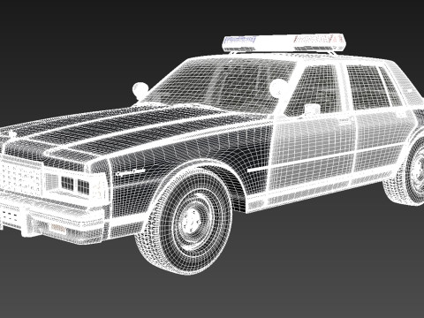 Carro de pol&iacute;cia Chevrolet Caprice 1978 Modelo 3D