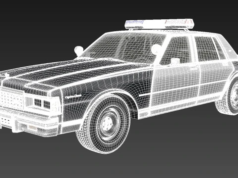 Chevrolet Caprice Police Car 1978 3D Model