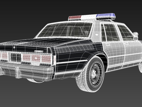 Carro de pol&iacute;cia Chevrolet Caprice 1978 Modelo 3D