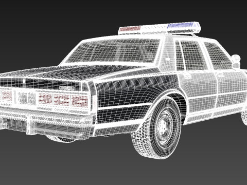 Carro de pol&iacute;cia Chevrolet Caprice 1978 Modelo 3D