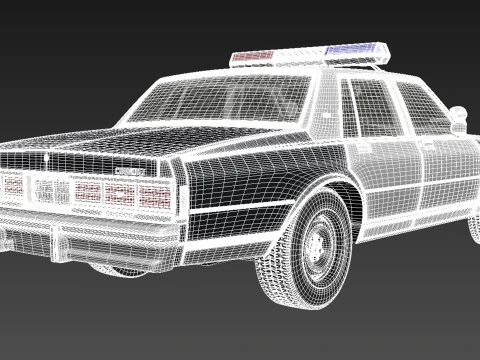 Chevrolet Caprice Police Car 1978 3D Model