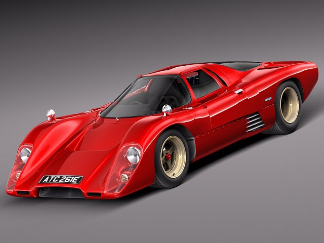 Mclaren M6GT 1969 24H Lemans Race Car 3D मॉडल .c4d .max .obj .3ds .fbx .stl .blend