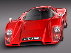 Mclaren M6GT 1969 24H Lemans Race Car 3D मॉडल