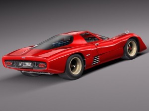 Mclaren M6GT 1969 24H Lemans Race Car 3D मॉडल