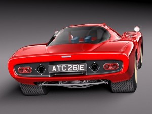 Mclaren M6GT 1969 24H Lemans Race Car 3D मॉडल