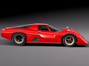 Mclaren M6GT 1969 24H Lemans Race Car 3D मॉडल