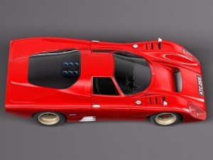 Mclaren M6GT 1969 24H Lemans Race Car 3D मॉडल
