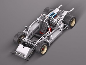 Mclaren M6GT 1969 24H Lemans Race Car 3D मॉडल