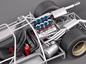 Mclaren M6GT 1969 24H Lemans Race Car 3D मॉडल