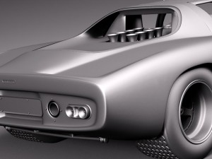 Mclaren M6GT 1969 24H Lemans Race Car 3D मॉडल