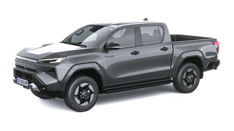 Toyota HiLux BEV 2026 3D Model .c4d .max .obj .3ds .fbx .stl .blend