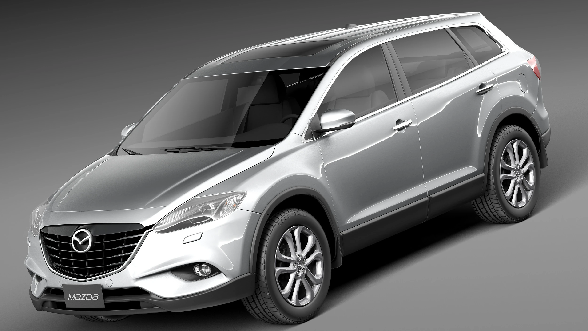 Mazda CX-9 2013 3D Model .c4d .max .obj .3ds .fbx .stl .blend 