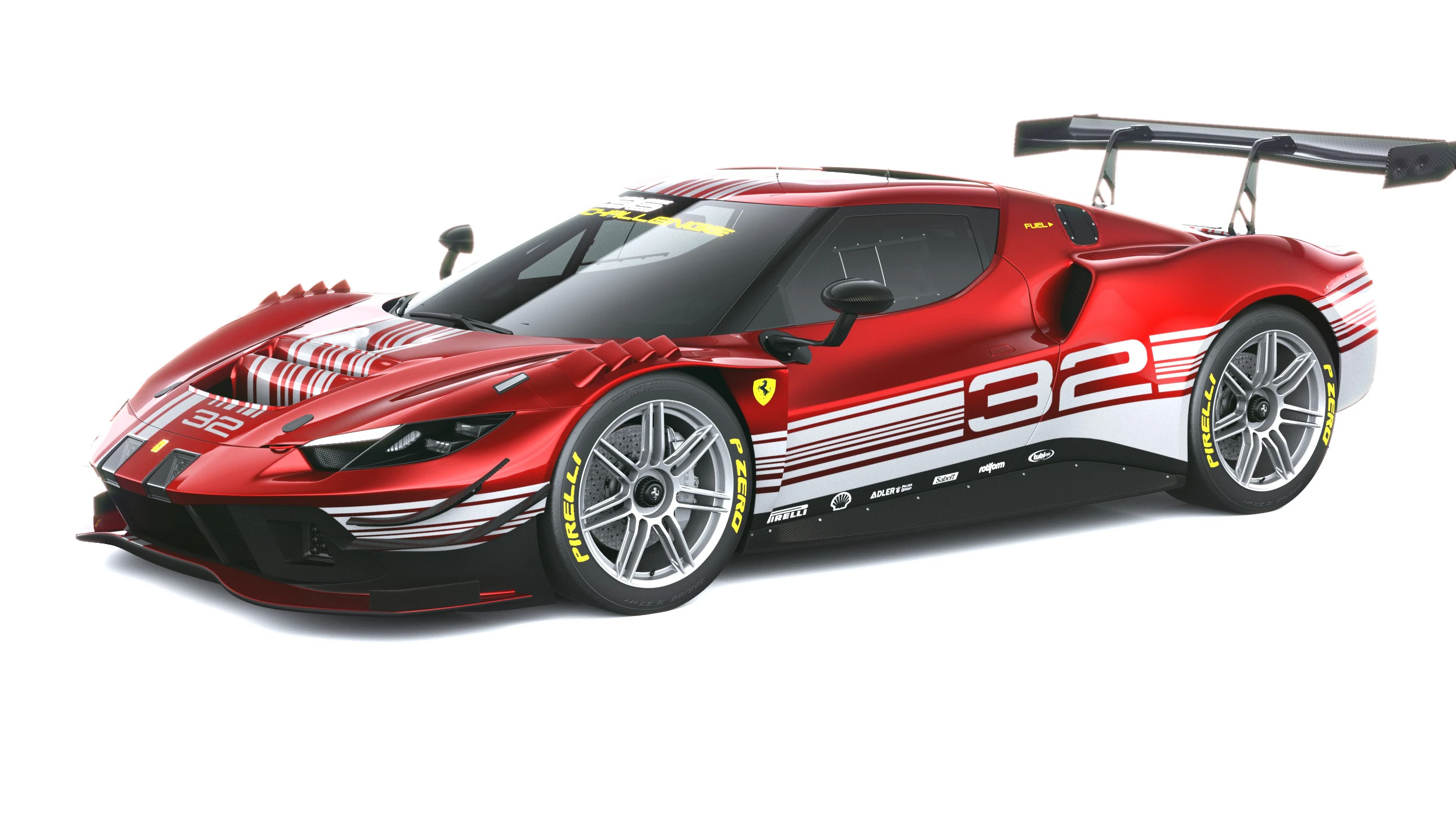 Ferrari 296 GT3 EVO 2026 3D Model .c4d .max .obj .3ds .fbx .stl .blend 