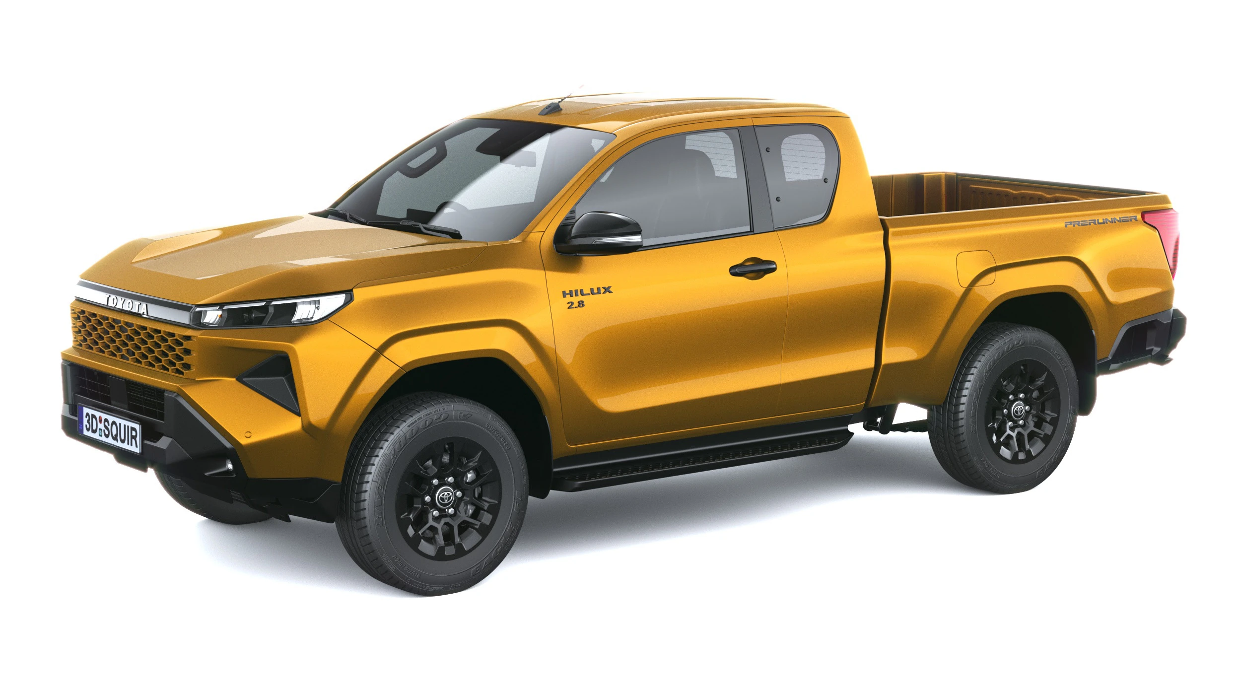 Toyota HiLux Xtra Cab 2026 3D Model .c4d .max .obj .3ds .fbx .stl .blend 
