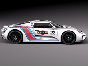Porsche 918 Spyder Martini 2013 Modèle 3D