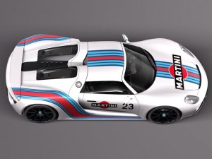 Porsche 918 Spyder Martini 2013 Modèle 3D