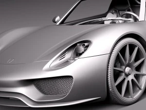 Porsche 918 Spyder Martini 2013 3D Model