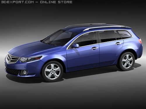 Honda Accord Tourer - Acura TSX 2009 3D Model .c4d .max .obj .3ds .fbx .stl .blend 