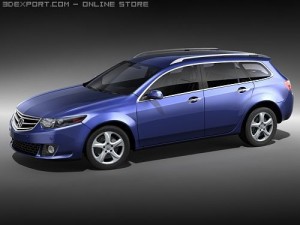 Honda Accord Tourer - Acura TSX 2009 3D Model