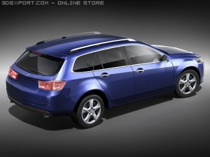 Honda Accord Tourer - Acura TSX 2009 3D Model