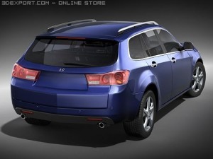 Honda Accord Tourer - Acura TSX 2009 3D Model