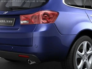 Honda Accord - Acura TSX tourer 2009 midpoly 3D Model