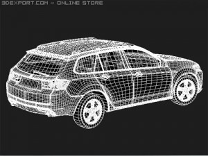 Honda Accord - Acura TSX tourer 2009 midpoly 3D 模型