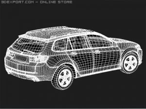 Honda Accord - Acura TSX tourer 2009 midpoly 3D Model
