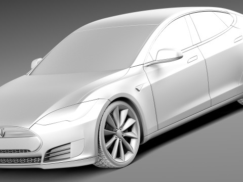 Tesla Model S 2013 3D Model