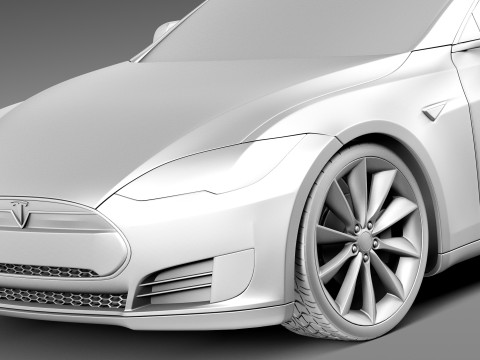 Tesla Model S 2013 3D Model