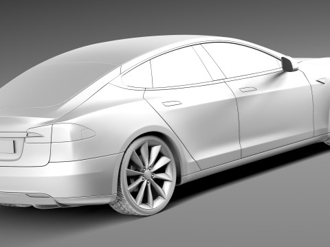 Tesla Model S 2013 3D Model