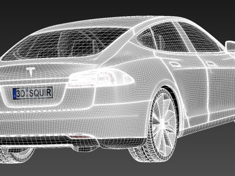 Tesla Model S 2013 3D Model