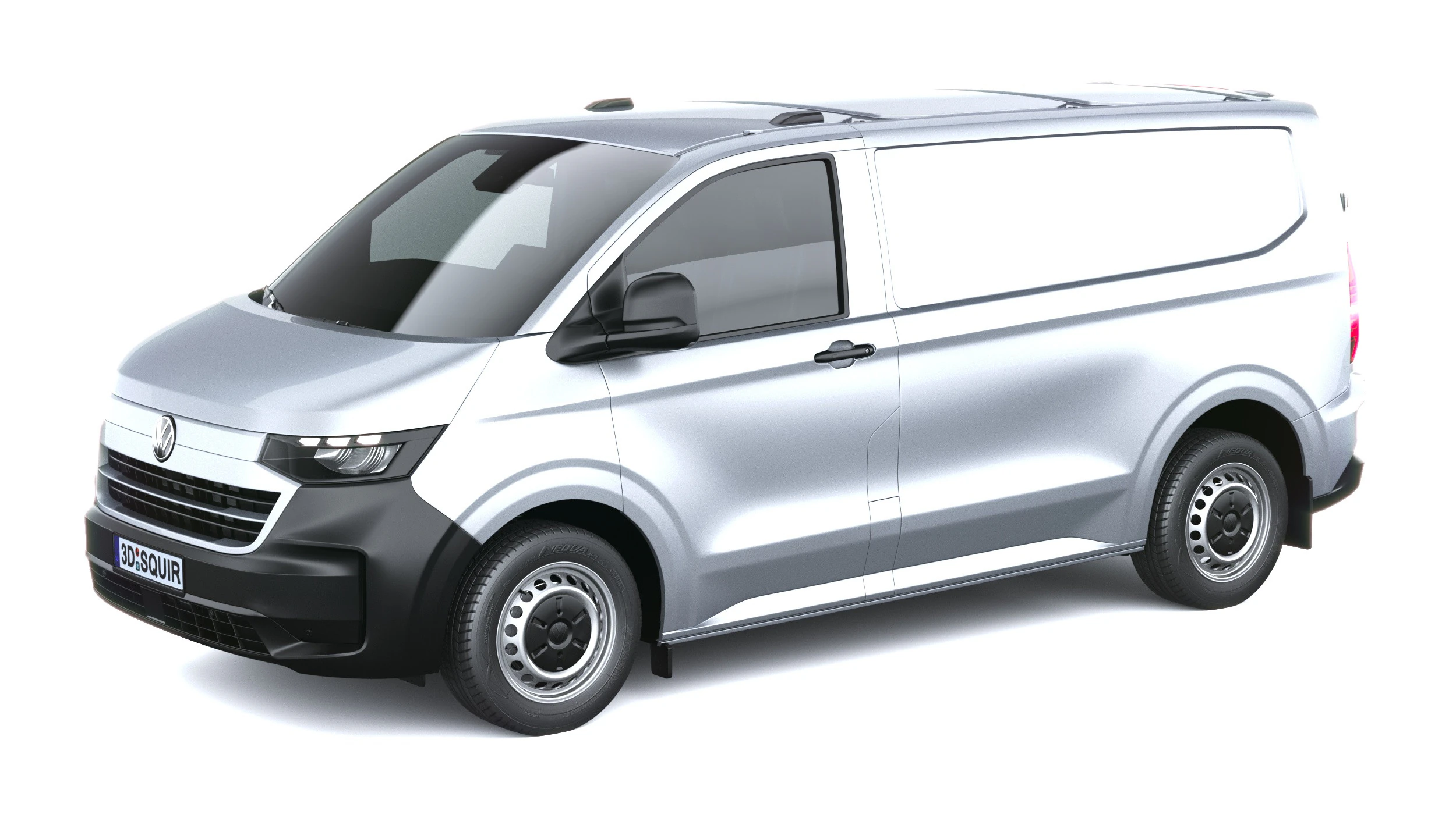 Volkswagen Transporter T7 Van SWB 2025 3D Model .c4d .max .obj .3ds .fbx .stl .blend