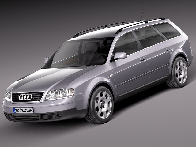 Audi A6 Avant 1997-2004 3D Модель .c4d .max .obj .3ds .fbx .stl .blend 