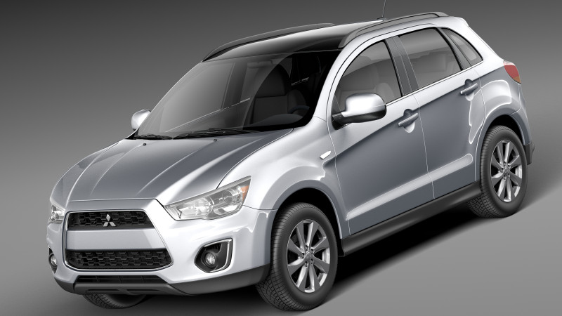 Mitsubishi Outlander Sport RVR ASX 2013 3D 模型 .c4d .max .obj .3ds .fbx .stl .blend 