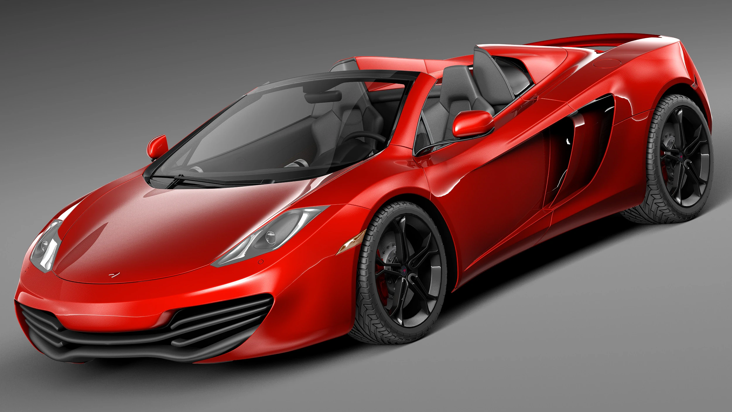 Mclaren MP4 12C Spider 2013 3D Model .c4d .max .obj .3ds .fbx .stl .blend 