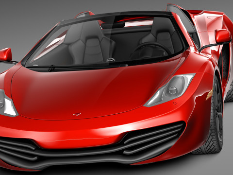 Mclaren MP4 12C Spider 2013 3D मॉडल