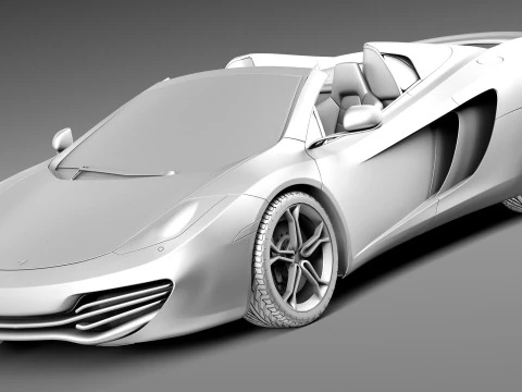Mclaren MP4 12C Spider 2013 3D Model
