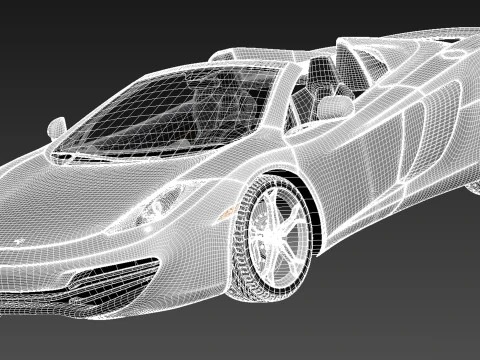 Mclaren MP4 12C Spider 2013 3D Model